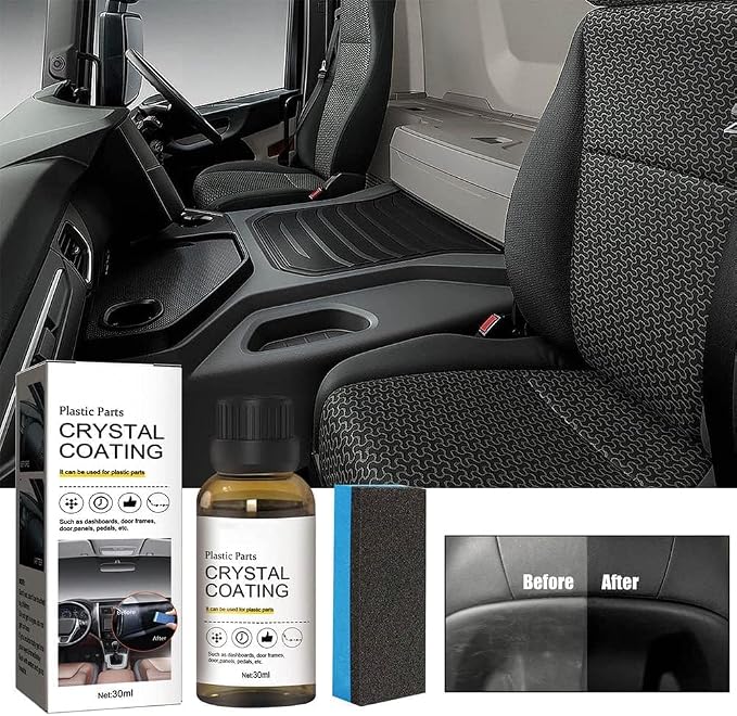 Crystal Coating for Car Plastic Parts, Cristal Coating para Plástico Del Carro, Crystal Coating for Car, Plastic Parts Crystal Coating, Nano Crystal Coating Agent (2PCS)