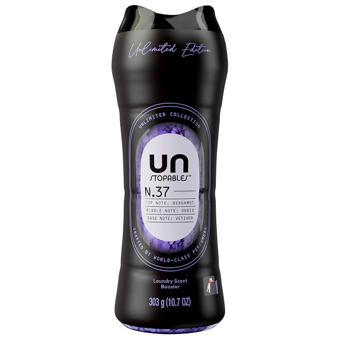Downy Unstopables Unlimited Collection In-Wash Laundry Scent Booster Beads, No. 37, Fine Fragrance, Long-Lasting Fresh Scent Beads, 10.7 oz