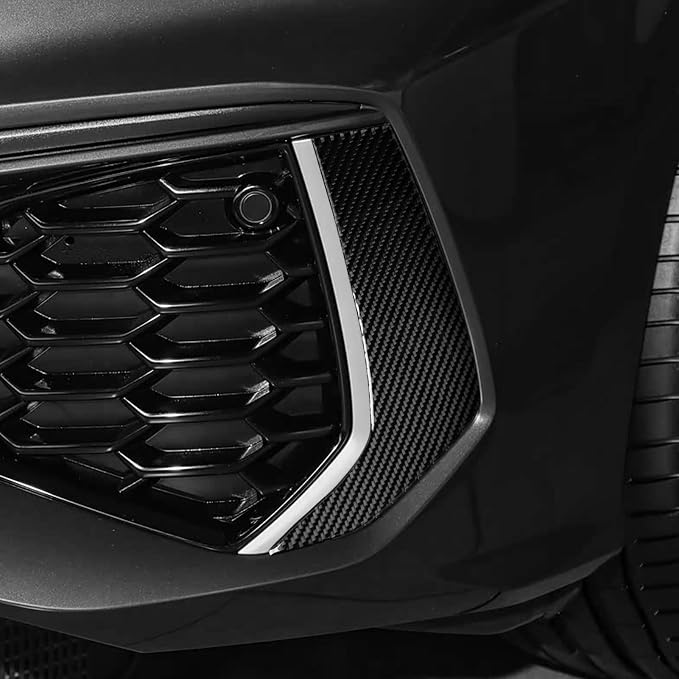 Carbon Fiber Front Grille Stickers Fit for Audi A3 8Y S3 2021-2025 | Front Grille Bumper Side Trim Decorations | Accessories | Anti-scratch | Self-adhesive