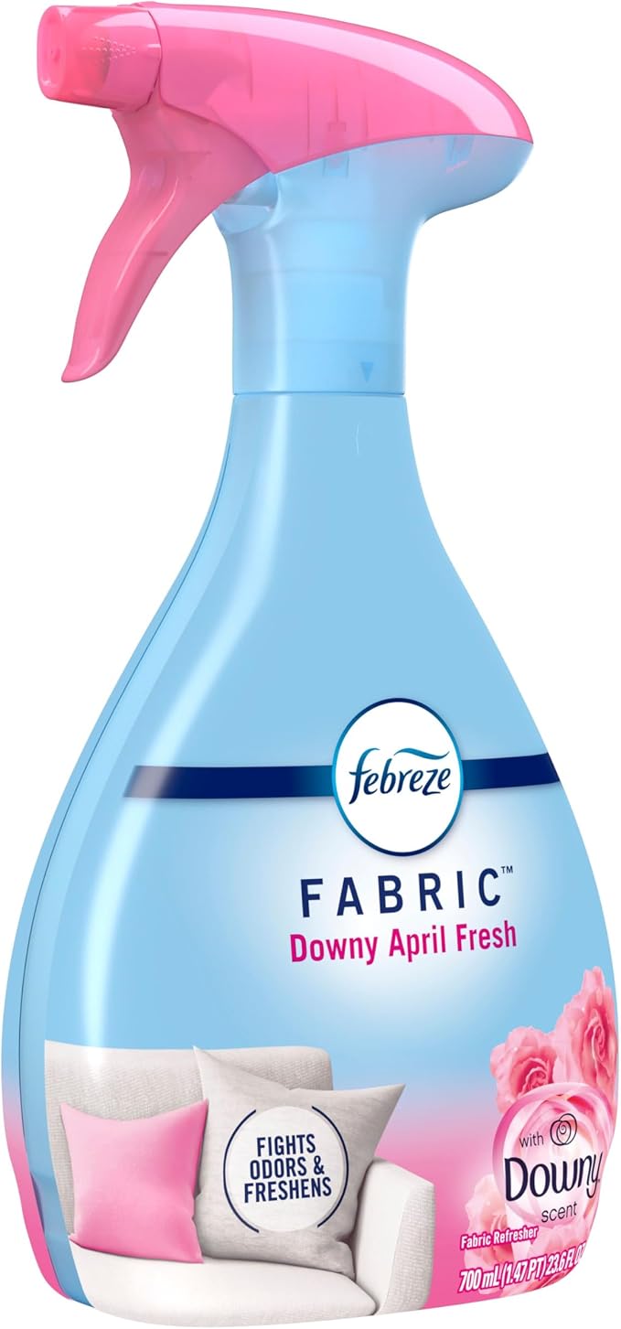 Febreze Fabric Spray Air Freshener, Odor-Fighting Fabric Refresher, Sneaker Balls Alternative, Couch Cleaner, Linen Spray, Multi-Use, Downy April Fresh Scent, 23.6 fl oz (Pack of 2)