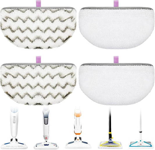 1940 1806 for Bissell Steam Mop Pads Replacement Compatible with Bissell Powerfresh Steam Mop 1544 1440 2075A 2685A Series, Models 19402 19404 19408 19409 1940A 1940F 1940Q 1940T 1940W B0006 B0017
