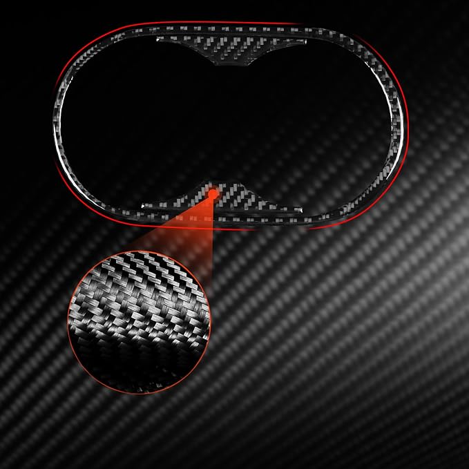 Carbon Fiber Rear Hidden Cup Decals Fit for Audi A3 8Y S3 2021-2025 | Rear Hidden Cup Holder Panel Trim | Accessories | Anti-scratch | Self-adhesive