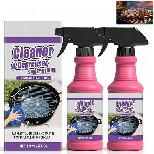 2PCS Fast Acting Heavy Duty Grill Degreaser Spray,Multifunctional Kitchen Appliance Cleaner, BBQ Grill Cleaner Sprayfor Kitchen, Home,Grill,Drip Pans,240ML