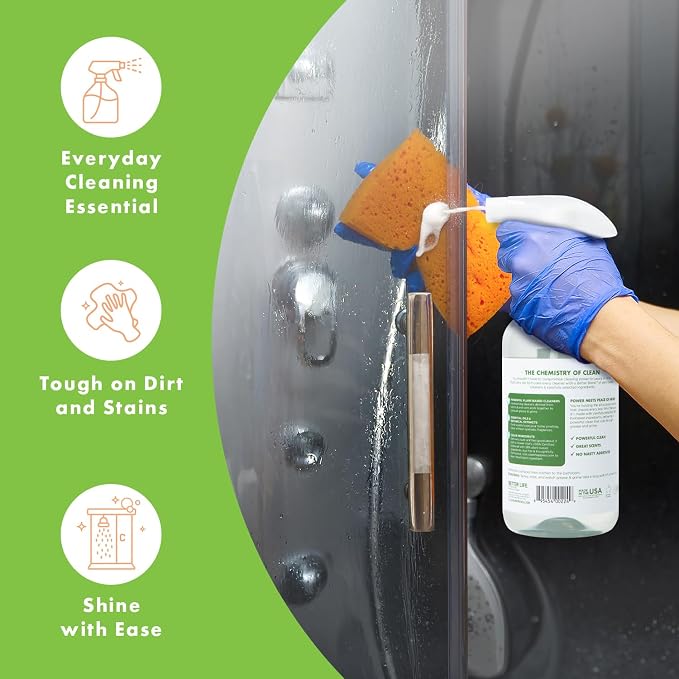 Better Life All Purpose Cleaner - Multipurpose Home and Kitchen Cleaning Spray for Glass, Countertops, Appliances, Upholstery & More - Multi-surface Spray Cleaner - 24oz (Pack of 2) Unscented