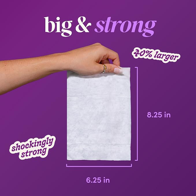 goodwipes Flushable Wipes - Lavender Wet Wipes for Adults, Sewer & Septic Safe, Guest Bathroom Essentials for Women & Men, pH Balanced & Extra Large, 153 Count (3 Packs and 3 Singles)