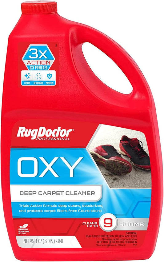 Rug Doctor Triple-Action Oxy Carpet Cleaner Deep Cleans, Deodorizes, and Refreshes Carpet & Upholstery, 96 oz., Daybreak Scent, Professional-Grade