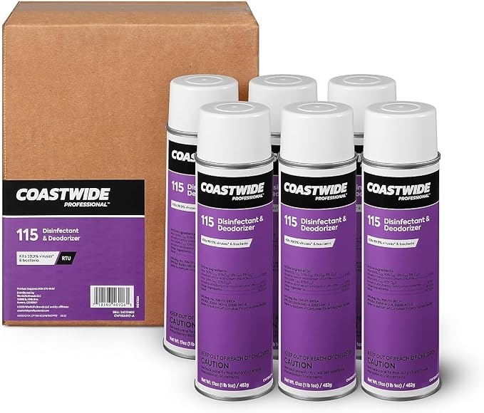 STAPLES COASTWIDE 115 Disinfectant & Deodorizer, 17 Oz., 6/Carton