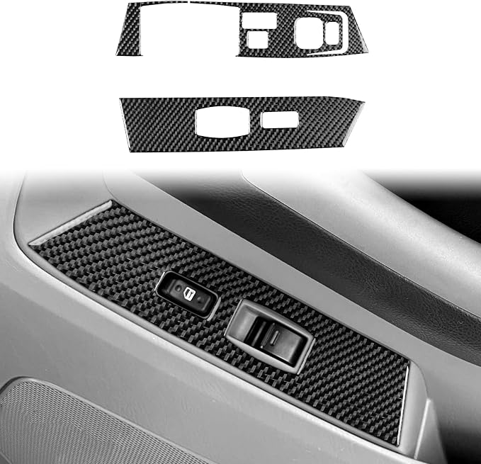 Window Lift Panel Stickers Fit for Toyota 4Runner 2003-2009 Trim | for 4 Runner(N210)2003-2009 SR5/Sport Edition/Limited|Real Carbon Fiber|Front Door Cover Accessories|Thick Overlay