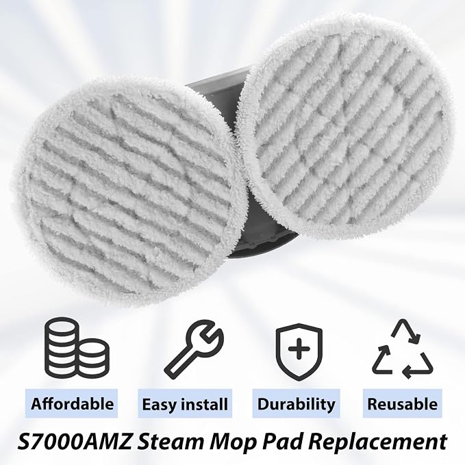 10 Pack Upgraded S8201 S8001 S7001 S7201 S7005 Mop Fit for Shark Steam Mop Replacement Pads S7000 Series, S7000 S7000AMZ S7001TGT Steam & Scrub All-in-One Scrubbing Mop for Model XKITP7000