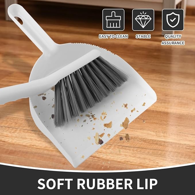 Small Broom and Dustpan Set, Dustpan and Brush Set, Small Brush and Dustpan Set, Mini Handheld Dustpan and Brushes Combo for Home, Desktop, Kitchen, pet