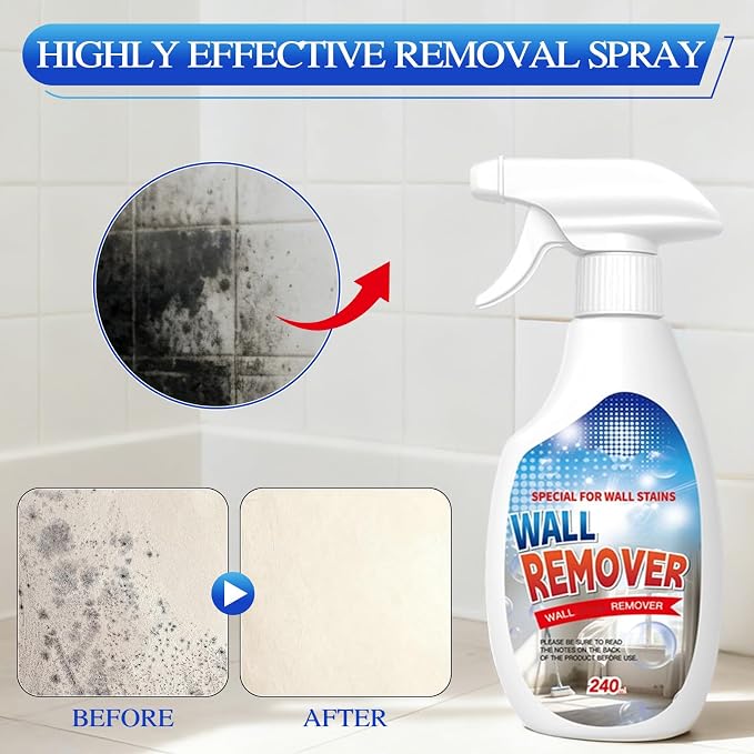Highly Effective Removal Spray,Wall Cleaner Spray,Multi-Surface Cleaning Solution,For Wood,Tile,Fabric,Bathrooms,Kitchens,Long-Term Protection
