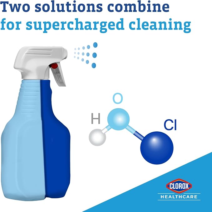 Clorox Healthcare Fuzion Cleaner Disinfectant Spray, No Strong Chemical Odors, Tough on Germs, Disinfecting Bleach Spray, 32 fl. oz., Pack of 9