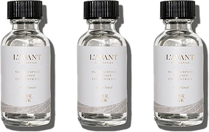 L'AVANT Collective Luxury Multipurpose Surface Cleaner Concentrate | All Purpose Cleaning Spray Refill, Plant-Based & Non-Toxic | Makes 48 Fl Oz, EPA Safer Choice | 3 Fl Oz | Ambre Santal
