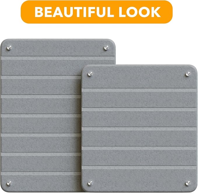 SpaceAid 2 Pack Stone Dish Drying Mats for Kitchen Counter, Expandable Absorbent Rack Dish Pad, Quick Dry Diatomaceous Earth Dishes Mat Tray, Absorbing Sink Stone Mat Board (Gray)