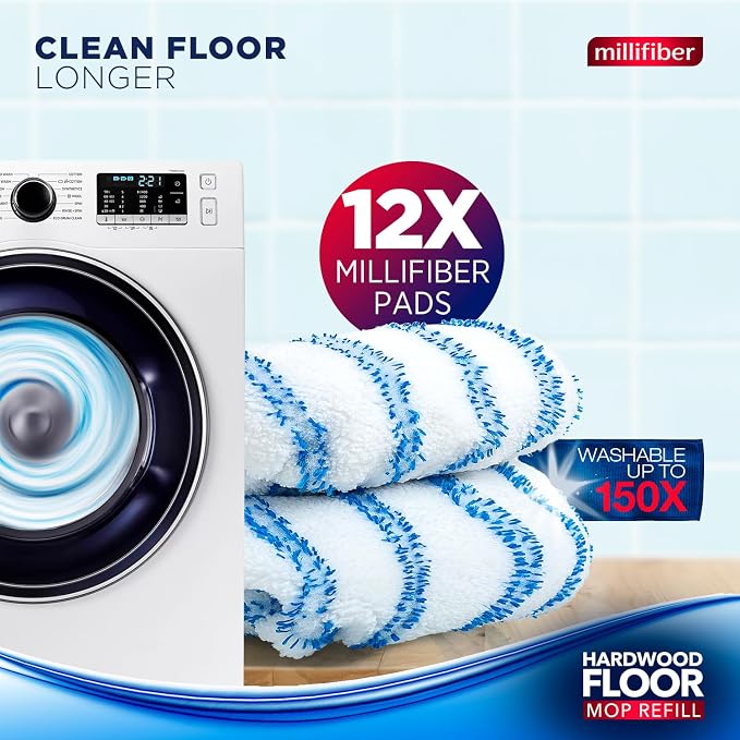Millifiber Microfiber Mop Refills 15x8 in., 12-Pack (Mop is Not Included)