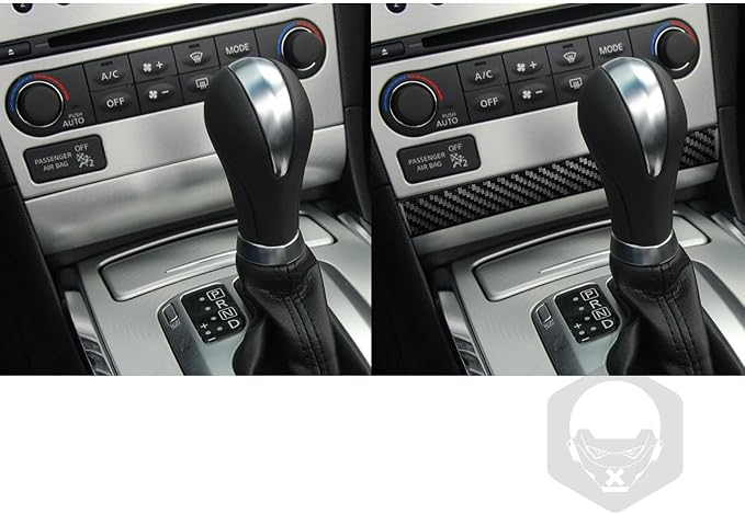 Real Carbon Fiber Trim for Infiniti Accessories | for G35 G37 G25 Q60 Q40 2007-2015 X S Sedan Coupe Convertible Dash CD AC Control Panel Strip Interior Thick Overlay Decal