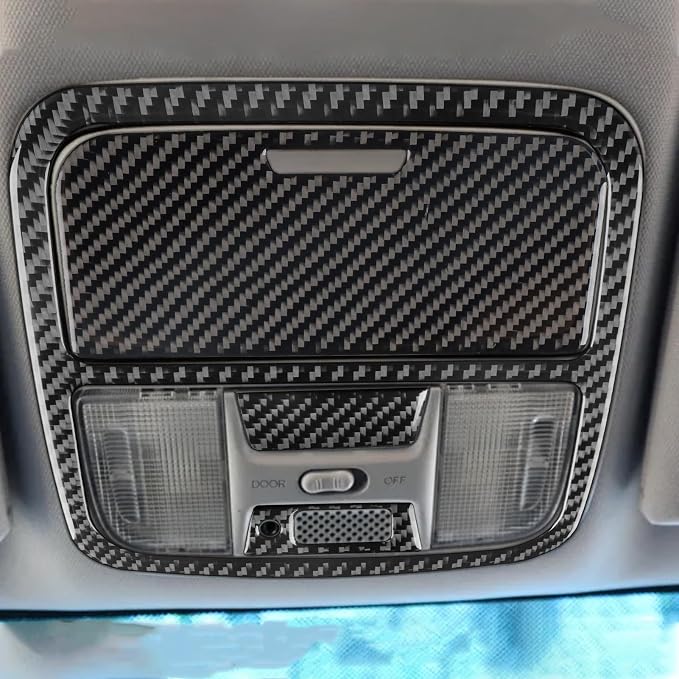 Real Carbon Fiber Trim for Honda Accord Accessories | for 2003 2004 2005 2006 2007，Roof Reading Lamp Panel Map Reading Light Cover，Interior Dash Panel，Thick Overlay Sticker Decal