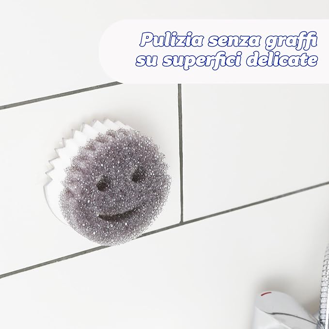 Scrub Daddy Scrub Mommy Style Collection Grey Scrubber Sponge, Dual Sided Cleaning, 1 Count (Pack of 1), SMSTGY