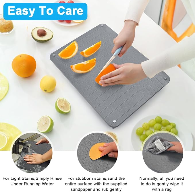 3Pcs Nesting Stone Drying Mat for Kitchen Counter, Quick Drying Stone Dish Drying Mat with Non-Slip Feet, Super Absorbent Heat Resistant Diatomaceous Earth Dish Drying Mat for Dishes, Bottles-Wave