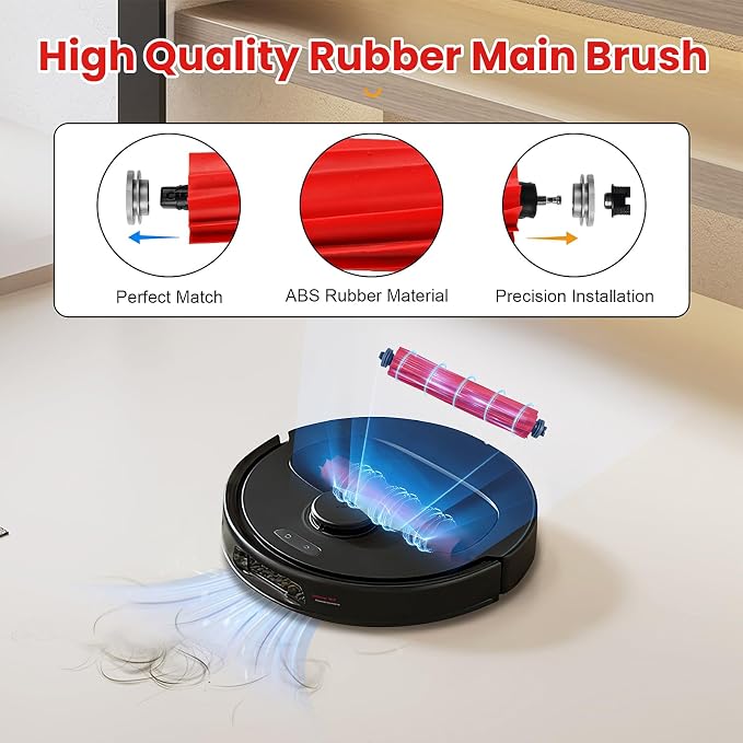 22 Pack Replacement Parts for Roborock Qrevo S/Pro/Plus/MaxV Robot Vacuum | 【Not for Q Revo】2 Mainbrush 4 Filter 4 Dust Bags 4 Mop Pads 6 Sidebrush 1 Cleaning Brush 1 Screwdriver