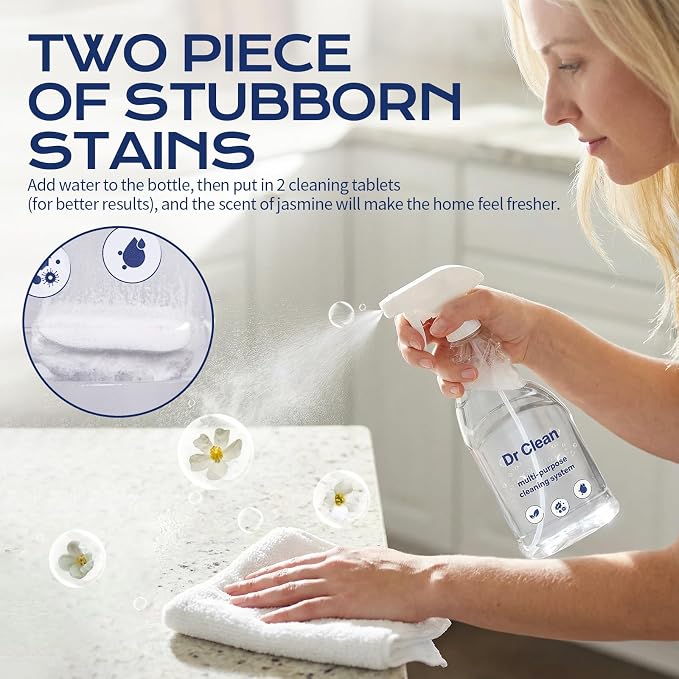 Updated Spray Cleaner for Ovens,Concentrated Cleaning Tablets, Instant Dissolving, Stain Removal Spray, Multi-Surface Cleaner for Kitchen, Bathroom & More (30PCS)