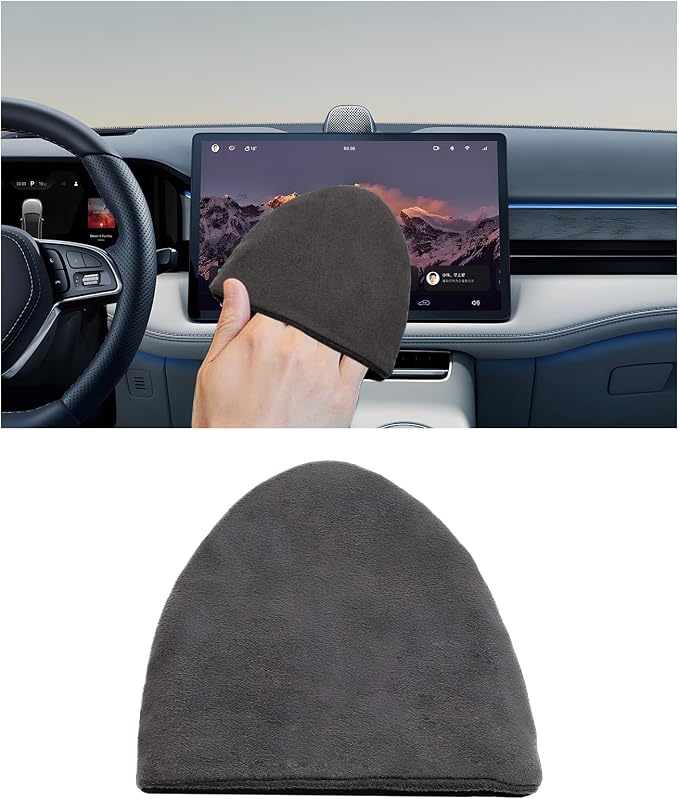 Car Screen Cleaner, 4.72"×3.94" Triangle Auto Touch Screen Cleaner Microfiber Cleaning Pad, Scratch-Free Microfiber Cleaning Wipe for Vehicle Dashboard LCD Display Laptop