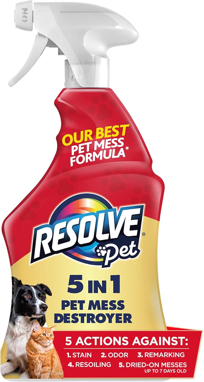 Resolve 5-in-1 Carpet Cleaner Spray – for Removal of Pet Stains & Odors Up to 7 Days Old, 22oz