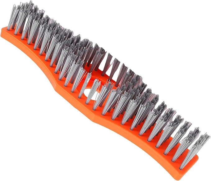 WALFRONT Deck Scrub Brush Outdoor Floor Scrub Brush Heavy Duty Anti Stick Nylon Material for Lawn Patio Driveway Tile Concrete Cleaning