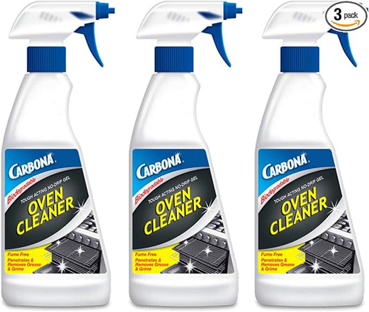 Carbona Oven Cleaner | Grease & Stain Fighting Formula | Odor Free | 16.8 Fl Oz Each, 3 Pack