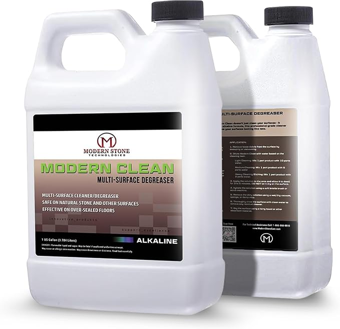 Modern Clean – Professional Alkaline Stone, Tile & Grout Deep Cleaner & Degreaser Concentrate (Dilution-Based Strength)