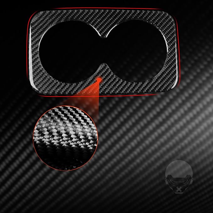 Rear Cup Holder Panel Stickers Fit for Chevrolet Blazer 2019-2025 | for L/LT/RS/Premier | Real Carbon Fiber | Accessories | Rear Cup Holder Panel Cover | Thick Overlay | Self-adhesive