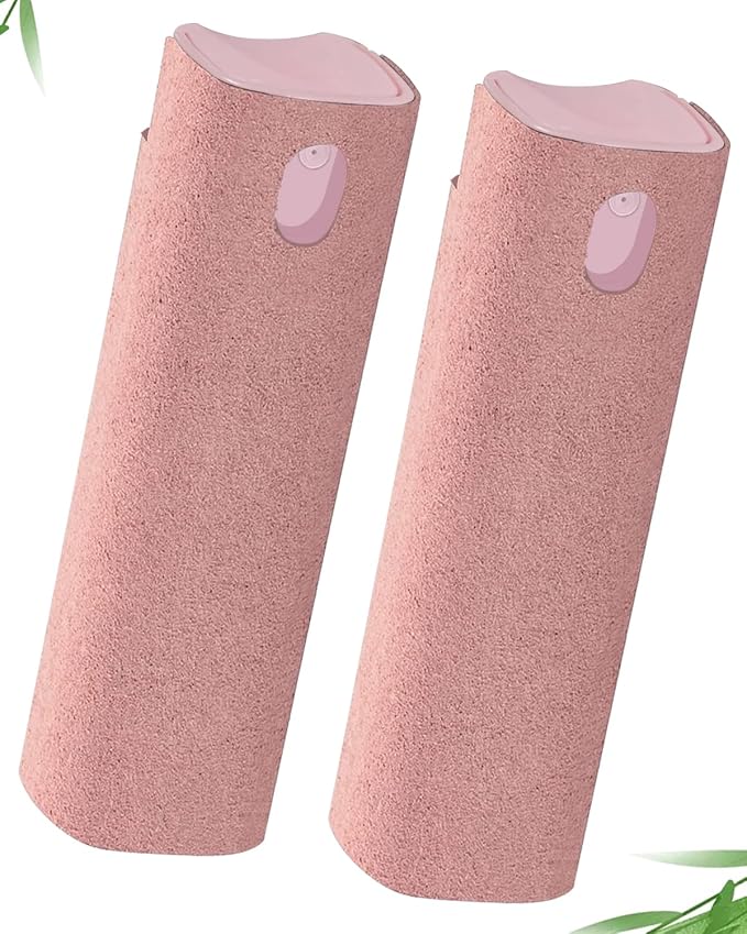 Touchscreen Mist Cleaner Screen Cleaner Spray Bottle Tool Screen Cleaner for iPhone iPad AirPods Eyeglasses Smartphones Tablet Versatile Cleaners Cute Pink Car Accessories (2 Units)