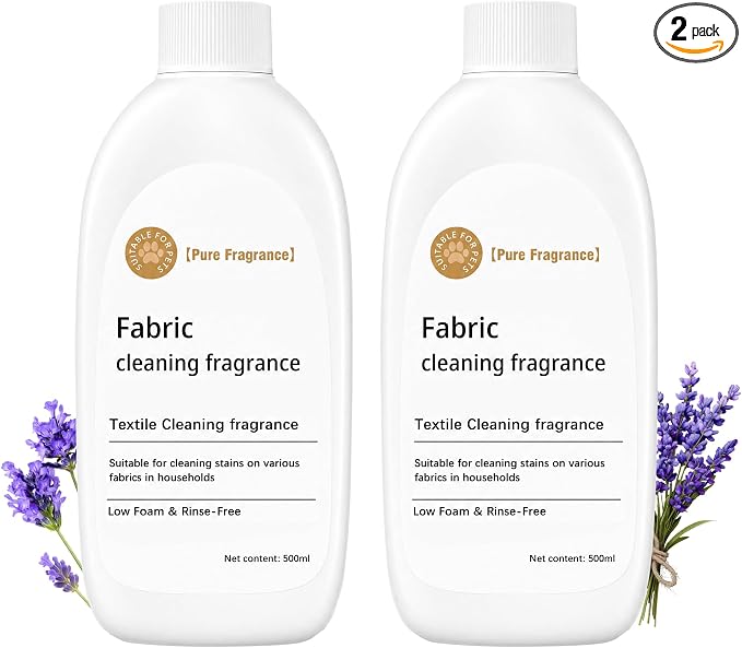 2-Pack Fabric Cleaning Solution Refill Compatible with Uwant Carpet Cleaner | Low-Foam Deep Cleaning Formula for Upholstery, Carpet, Couch, Mattress & Car Interior,(16.9 fl oz)
