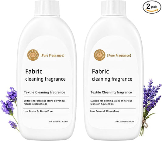 2-Pack Fabric Cleaning Solution Refill Compatible with Uwant Carpet Cleaner | Low-Foam Deep Cleaning Formula for Upholstery, Carpet, Couch, Mattress & Car Interior,(16.9 fl oz)