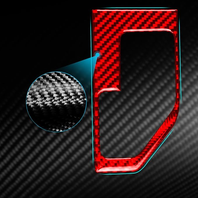 Real Carbon Fiber Trim for Toyota Camry Accessories | for 2012 2013 2014 Gear Shift Panel Interior Thick Overlay Decal