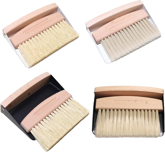 Beechwood Hand Broom And Dustpan For Easy Surfaces And Floor Maintenance Comfortable Grip Brush Beechwood Texture