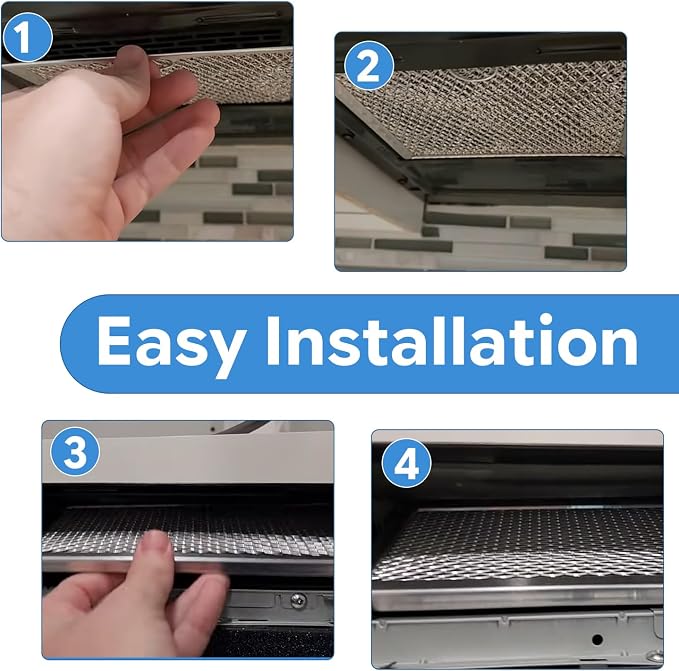 4PCS Microwave Charcoal Filter and Grease Filter Set Compatible with Samsung ME19R7041FS ME19R7041FS/AA ME19R7041FT ME19R7041FT/AA ME19R7041FB ME19R7041FB/AA