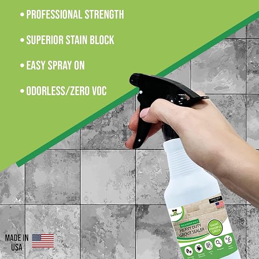 Seal It Green Xtreme Heavy Duty Professional Grout Sealer-Breathe Easy, Stain Block Technology. Odorless,Non-Toxic,Zero VOC-Seals & Protects. Lasts 5+ Yrs. 200+ SF Coverage