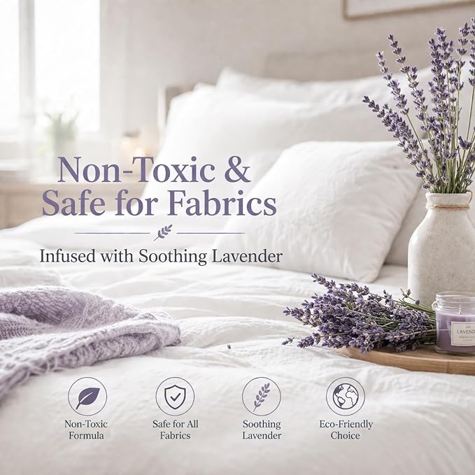 GEODE Mattress Cleaner & Deodorizer – Natural Enzyme Formula for Stain & Odor Removal, Sweet Lavender Aroma, Eco-Friendly & Non-Toxic, Safe for All Fabrics (32fl oz)