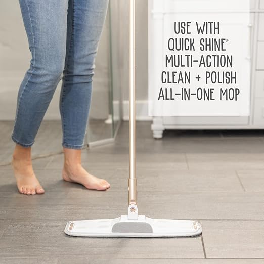 Quick Shine Hardwood Floor Luster 27 oz, Natural Looking Shine | Plant Derived Carnauba Polish, Renew & Protect, Streak & Haze Free, Non-slip, pH Neutral, No PFAS, EPA Safer Choice