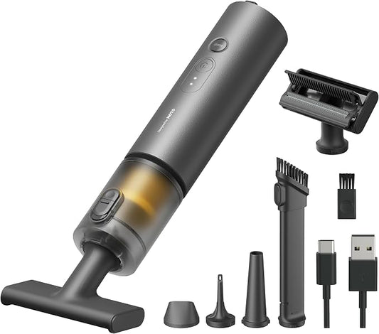 HOTO Car Vacuum Portable Cordless, 4-in-1 Mini Handheld Vacuum, 20000Pa | Hand Vacuum Rechargeable Electric Compressed Air Duster Blower for Dorm Room, Apartment, Car, Desk, Keyboard, Home, Office