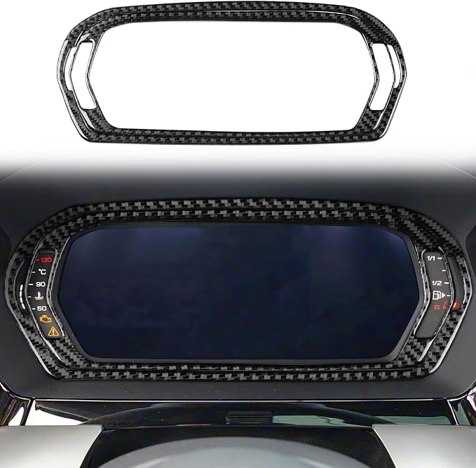 Real Carbon Fiber Speedometer Decals Fit for Audi A3 8Y S3 2021-2025 | Speedometer Surround Trim | Accessories | Anti-scratch | Self-adhesive