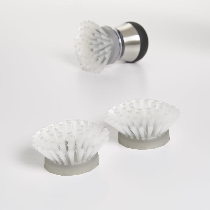 OXO Steel Soap Dispensing Palm Brush Refills, 2-Pack