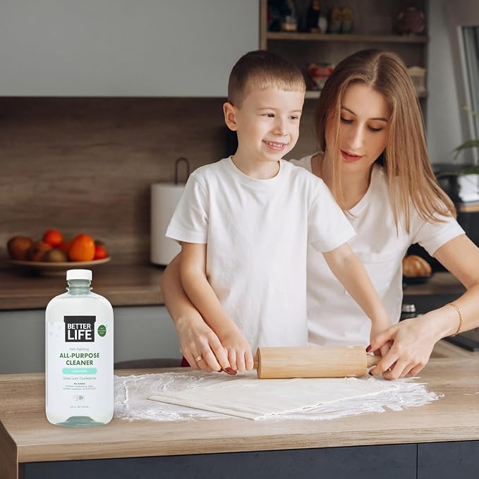 Better Life All Purpose Cleaner - Multipurpose Home and Kitchen Cleaning Spray for Glass, Countertops, Appliances, Upholstery & More - Multi-surface Spray Cleaner - 24oz (Pack of 2) Unscented