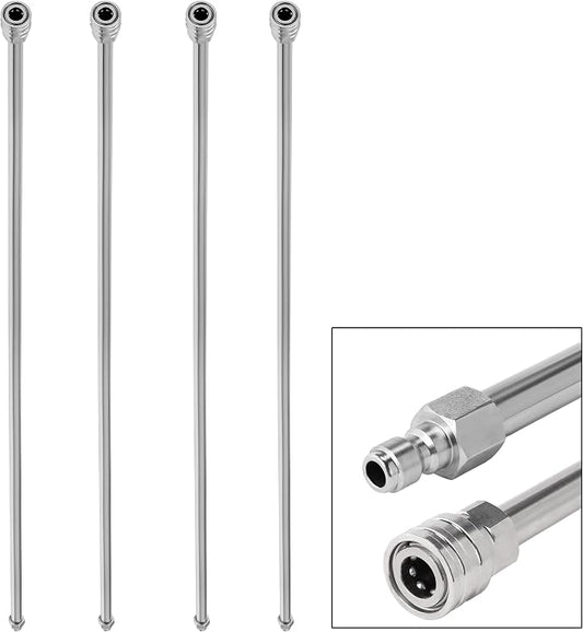 Pressure Washer Wand Extension, 240 Inch, Stainless Steel | Replacement Lance with 1/4" Quick Connect Fitting, 4000 PSI, 4 Wands – 60" Each Wand