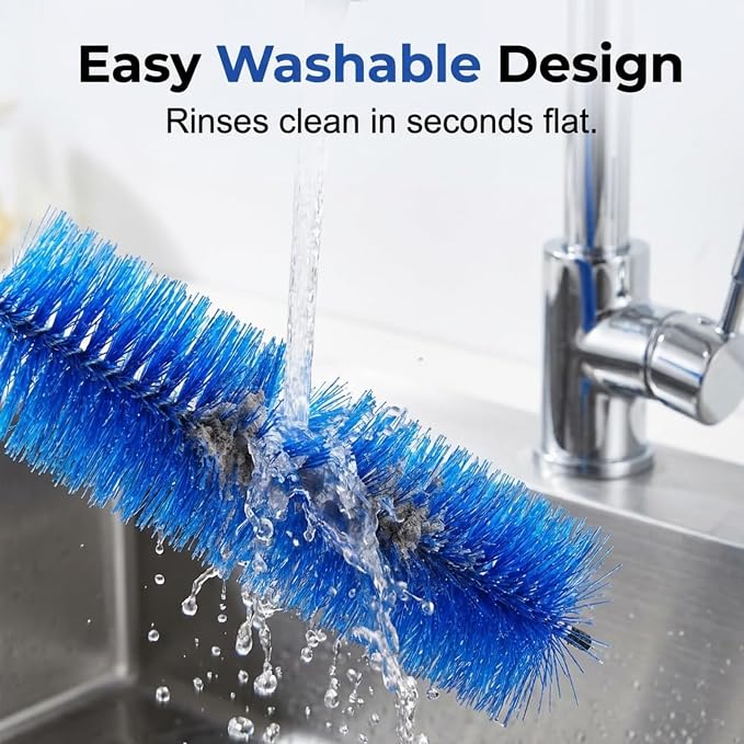 2026 Reusable Fan Cleaner Brush with Bendable Microfiber Head - Washable Dust Remover for Electric Fans, AC Vents, Home & Car Vents, Curtains (Mixed 2 Pcs)