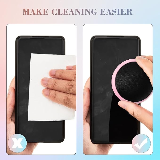 Suclain 4 Pack Screen Cleaner Balls Car Phone Screen Cleaning Cleaner Ball Microfiber Touch Cleaning Ball for Easter Computer Laptop Phone Monitor(Pink)
