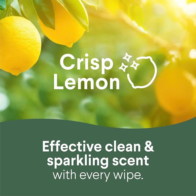 Clorox Disinfecting Cleaning Wipes Flex Pack, Bleach Free, Crisp Lemon, 75 Count (Pack May vary)