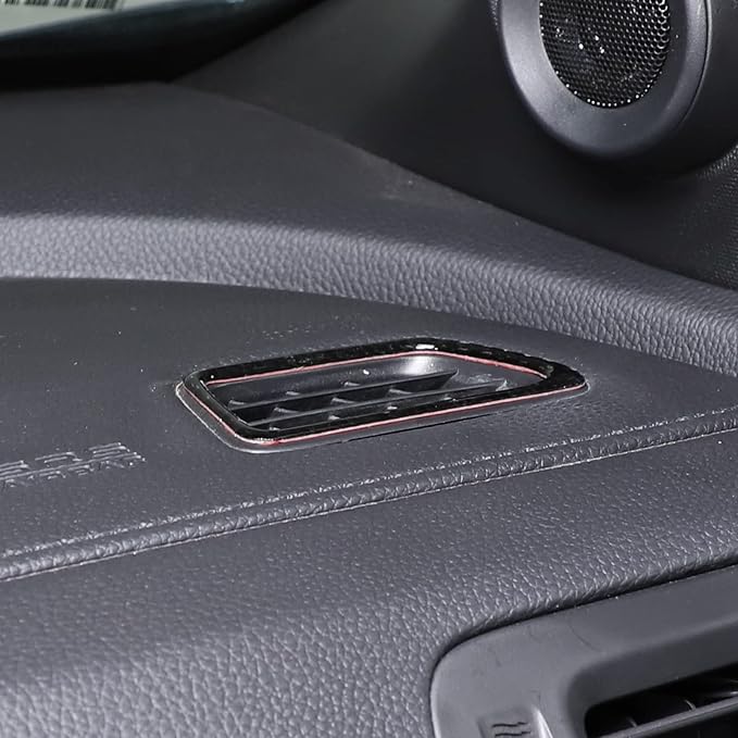 Center Console Side Air Vent Cover for Honda Pilot 2016-2022/ Ridgeline 2017-2023/ Passport 2019-2023, Dashboard Panel Side Air Vent Outlet Trim Cover, Carbon Fiber (Instrument Panel Air Vent Frame)