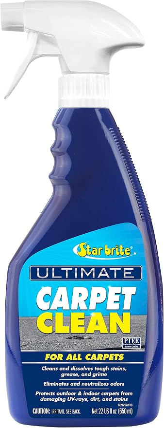 STAR BRITE Ultimate Carpet Clean With PTEF, High-Performance Cleaner | Foaming action lifts dirt, dissolves oily stains, grease and fish blood, deodorizes, polymer coating repels UV rays